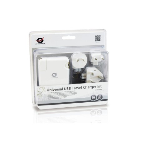 Conceptronic kit cargador de viaje universal incluye cargador usb a coche y pared usb 5v 2a