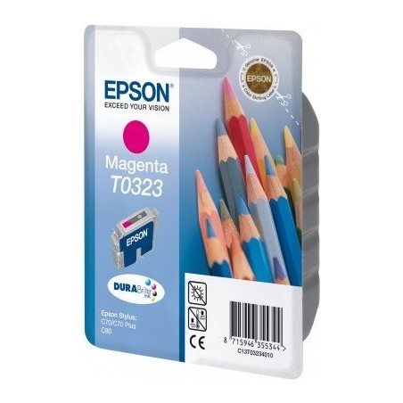 Tinta original epson stylus c70/80 magentra(t0323)