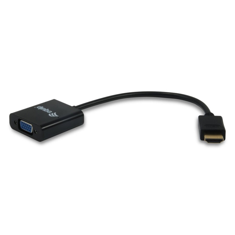 Equip adaptador hdmi a vga m/h con audio jack 3.5 0.15m negro 11903607