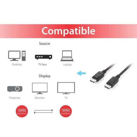 Equip cable displayport a displayport 2m 119332