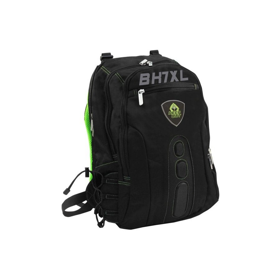 Keep out mochila gaming bk7 xl negro-verde 17"