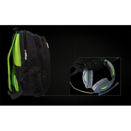 Keep out mochila gaming bk7 xl negro-verde 17"