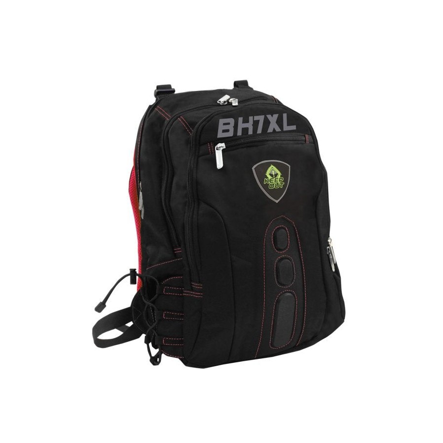 Keep out mochila gaming bk7 xl  negro-rojo 17"