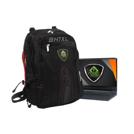 Keep out mochila gaming bk7 xl  negro-rojo 17"