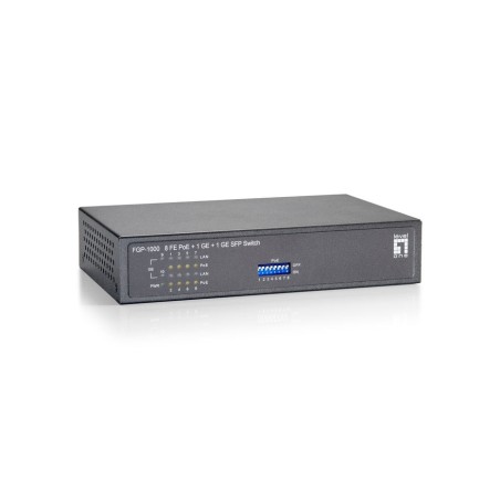 Level one switch no gestion 8p 10/100 1p 10 /100/1000 poe 115w + 1p sfp gigabit
