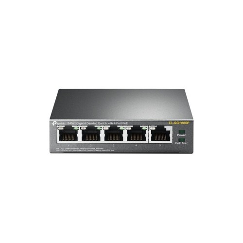 Tp- link tl-sg1005p switch 5 puertos gigabit con 4 puertos poe