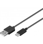 Goobay cable de carga/sync usb-c 1m negro