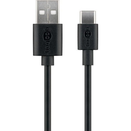 Goobay cable de carga/sync usb-c 1m negro