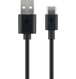 Goobay cable de carga/sync usb-c 1m negro
