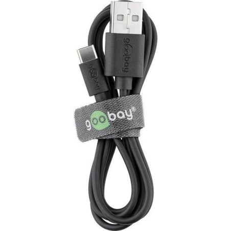 Goobay cable de carga/sync usb-c 1m negro