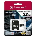 Transcend tarjeta micro sd 32gb clase 10 sdhc uhs-i con adaptador a sd