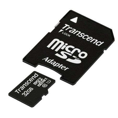 Transcend tarjeta micro sd 32gb clase 10 sdhc uhs-i con adaptador a sd