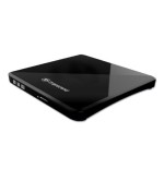 Grabadora externa transcend dvd 8x slim usb negra