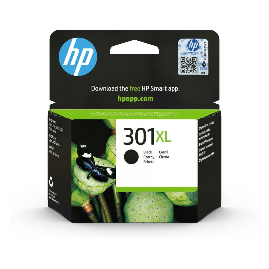 Tinta original hp 301 xl alta capacidad negro
