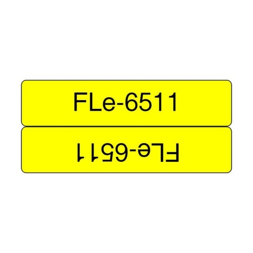 Brother fle6511 cinta para impresora de etiquetas negro sobre amarillo