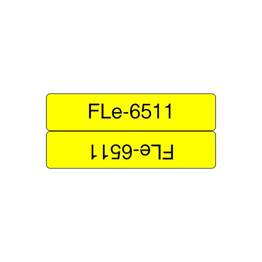 Brother fle6511 cinta para impresora de etiquetas negro sobre amarillo
