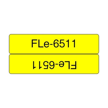 Brother fle6511 cinta para impresora de etiquetas negro sobre amarillo