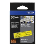 Brother fle6511 cinta para impresora de etiquetas negro sobre amarillo