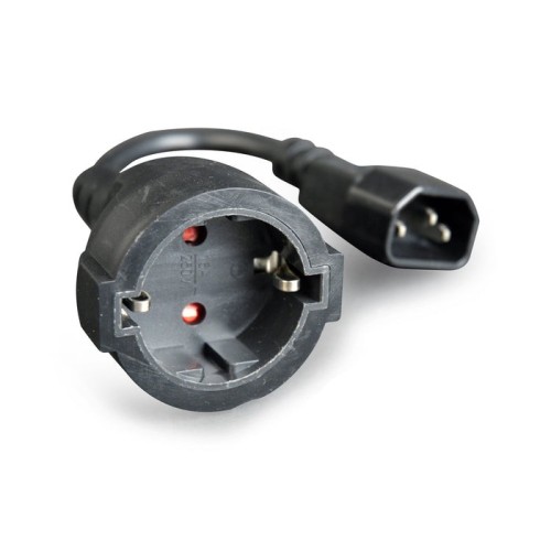 Gembird cable de alimentacion schucko a c14 h/m negro 0.15m  pc-sfc14m-01