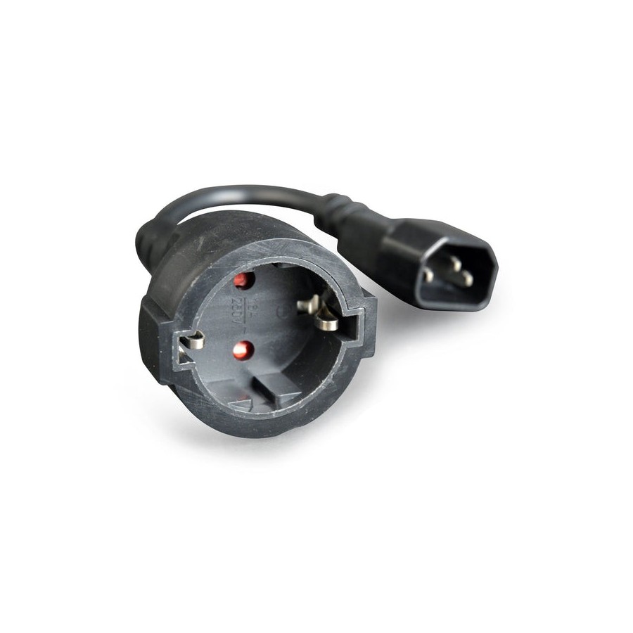 Gembird cable de alimentacion schucko a c14 h/m negro 0.15m  pc-sfc14m-01
