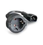 Gembird cable de alimentacion schucko a c14 h/m negro 0.15m  pc-sfc14m-01