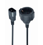 Gembird cable de alimentacion schucko a c14 h/m negro 0.15m  pc-sfc14m-01