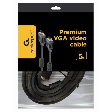 Gembird cable  vga d-sub  m/m 2 ferritas 5m negro  cc-ppvga-5m-b
