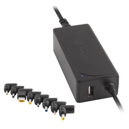 Cargador de portátil ngs w-70w 70w automático 9 conectores voltaje 18.5-20v 1 usb
