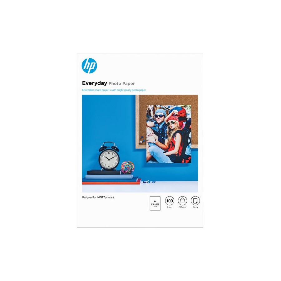 Papel fotográfico hp everyday q2510a din a4 200g 100 hojas