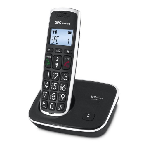 Teléfono inalámbrico spc telecom 7608 negro