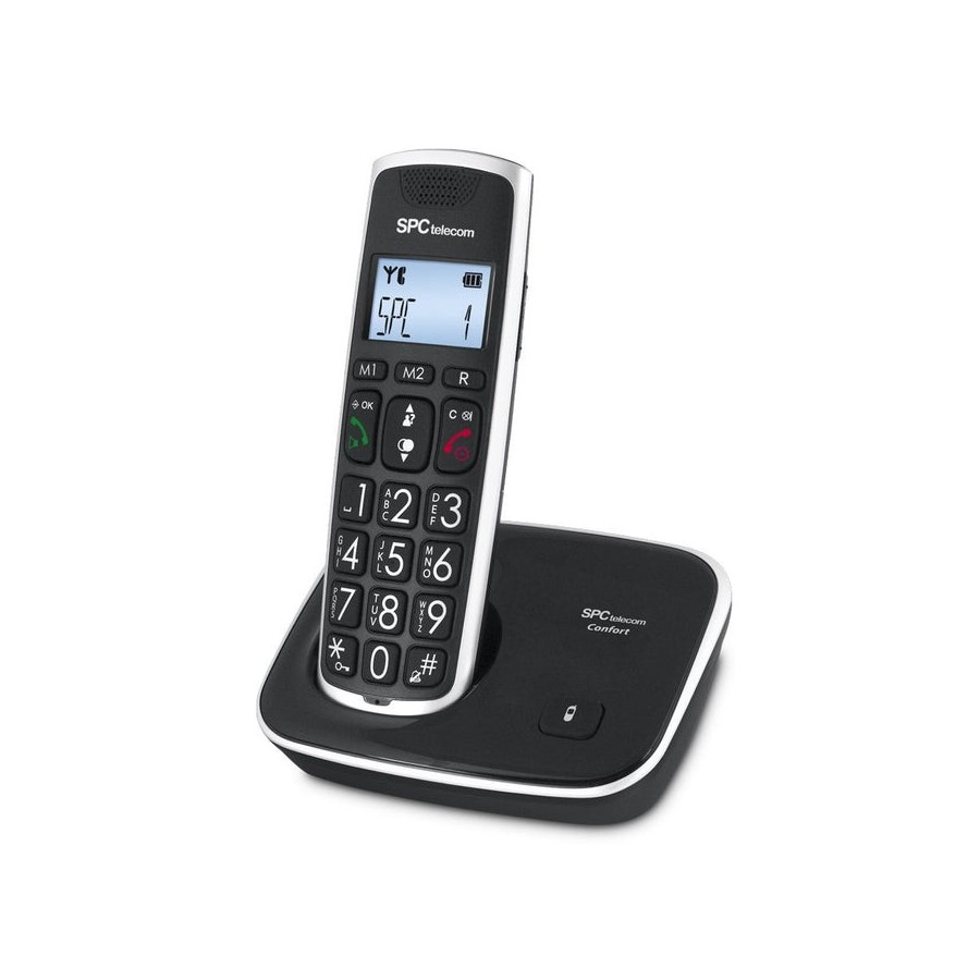 Teléfono inalámbrico spc telecom 7608 negro