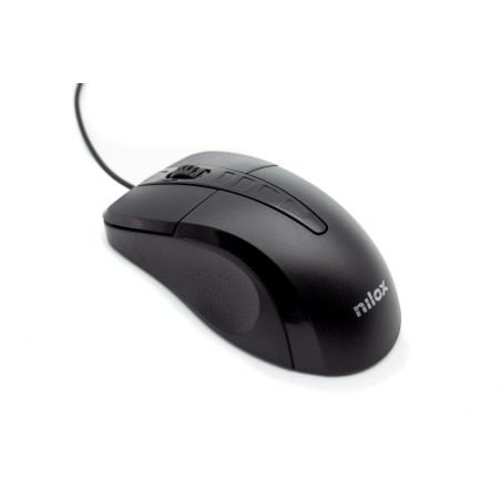 Nilox ratón cable usb 1000ppp negro
