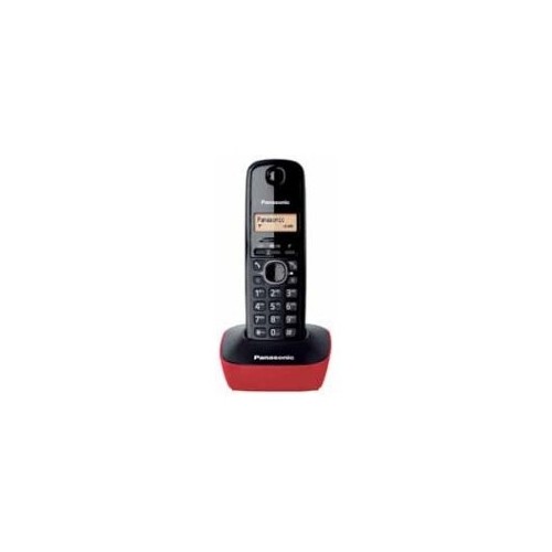 Teléfono inalámbrico panasonic kx-tg1611 negro y rojo