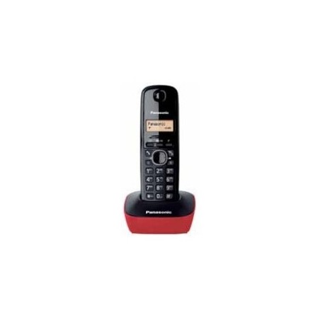 Teléfono inalámbrico panasonic kx-tg1611 negro y rojo