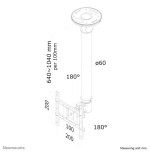 Newstar soporte de techo para tv