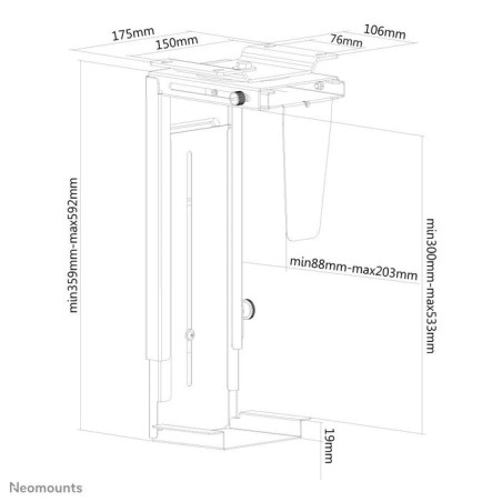 Newstar soporte de pc para escritorio