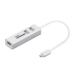 Hub 3port usb 2.0 to type c tf/sd