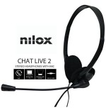 Auriculares nilox microfono control vol negro alambrico