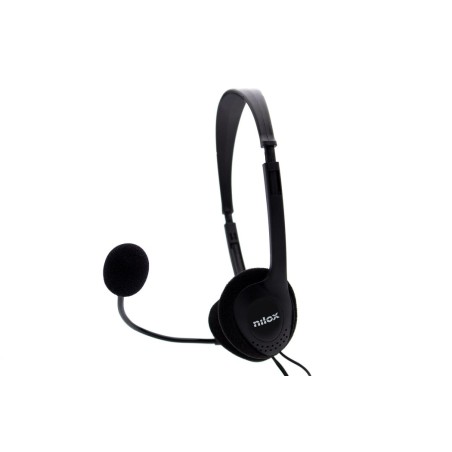 Auriculares nilox microfono control vol negro alambrico