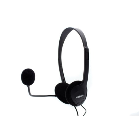 Auriculares nilox microfono control vol negro alambrico