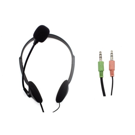 Auriculares nilox microfono control vol negro alambrico