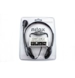 Auriculares nilox microfono control vol negro alambrico