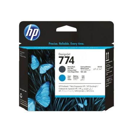 Hp 774 cabezal de impresion original - negro mate, cyan - p2w01a