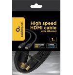 Gembird cable hdmi v2.0 4k 1m m/m high speed negro cc-hdmi4-1m