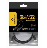 Gembird cable hdmi v2.0 4k 0.50m m/m high speed negro cc-hdmi4-0.5m