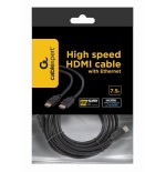 Gembird cable hdmi v2.0  4k  7.50m  m/m high speed negro  cc-hdmi4-7.5m