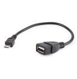 Gembird cable otg micro usb  a usb m/h 0.15m negro