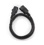 Gembird cable de alimentacion c13 a c14 chuco m/h (alargo) 1.8m negro