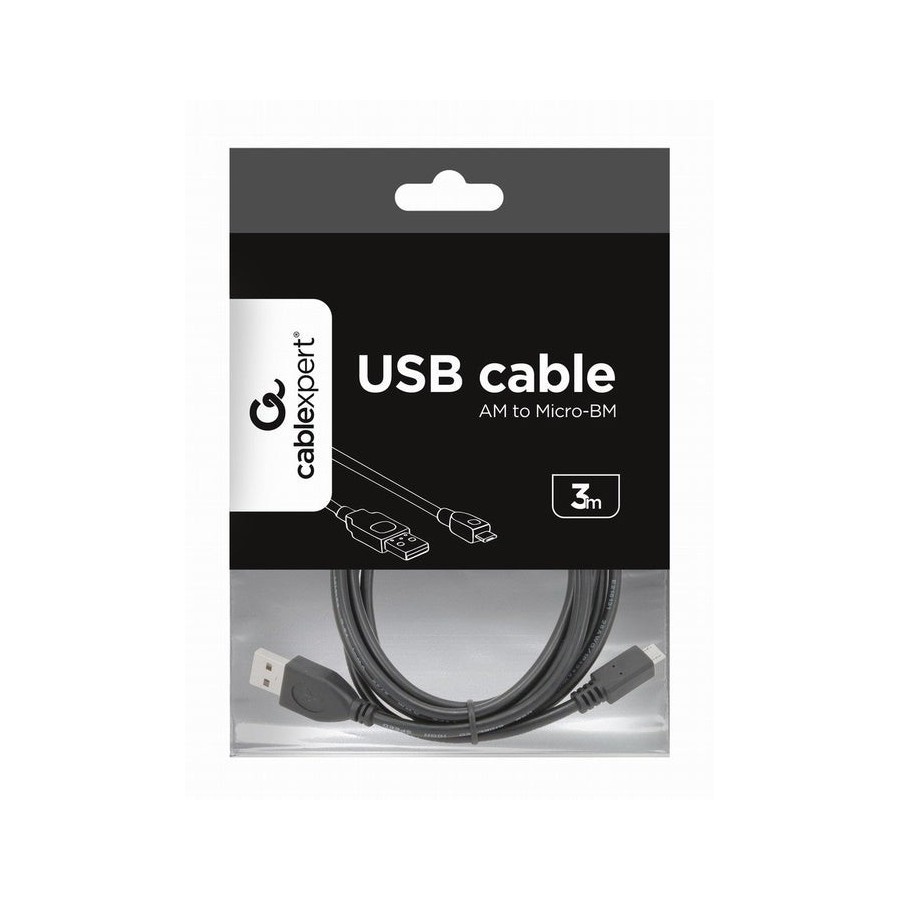 Gembird cable usb a micro usb 3m negro ccp-musb2-ambm-10