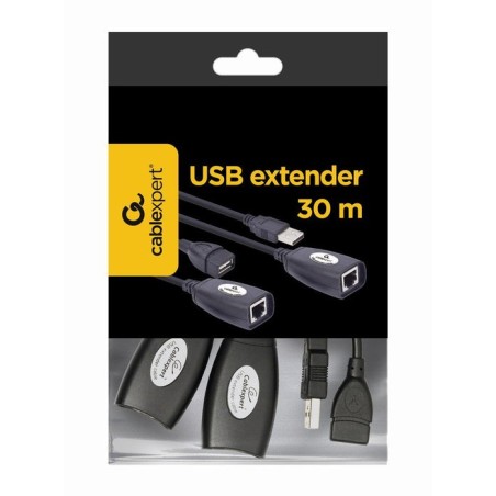 Gembird cable conversor usb a rj45 x2und (alargo) para cable de red hasta 30m negro